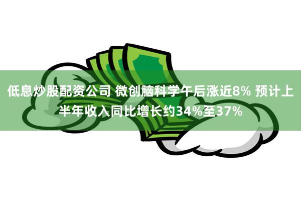 低息炒股配资公司 微创脑科学午后涨近8% 预计上半年收入同比增长约34%至37%